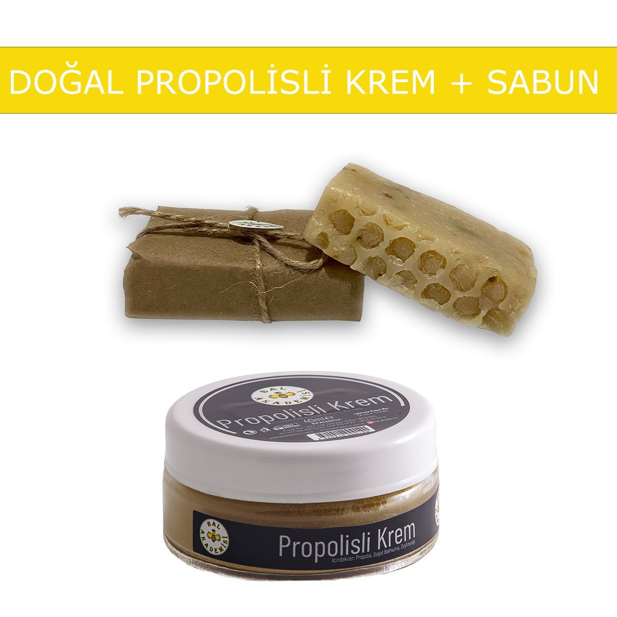 DOĞAL KOZMETİK PAKETİ (PROPOLİSLİ SABUN & KREM)