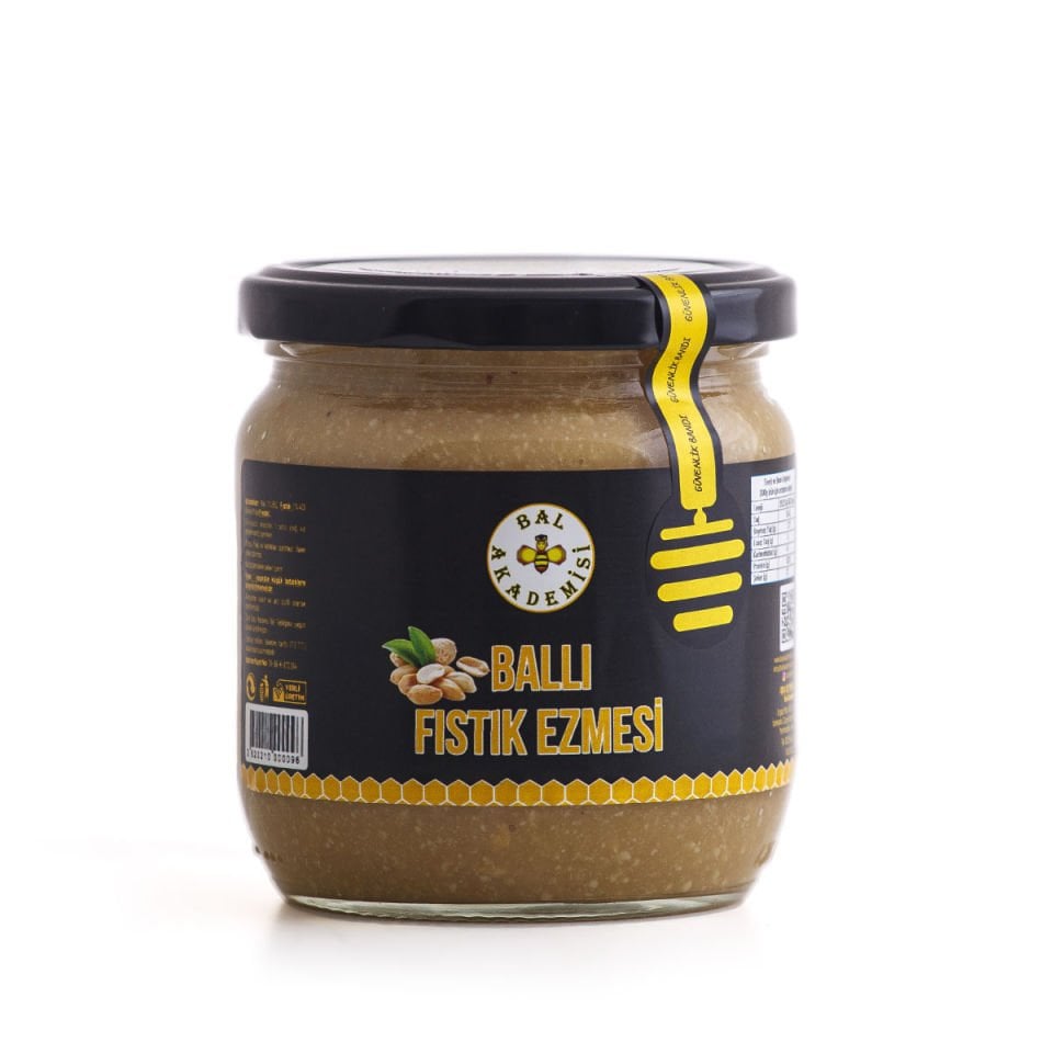 Ham Ballı Fıstık Ezmesi 300 GR %100 Doğal (Katkısız - Şekersiz - Glutensiz)